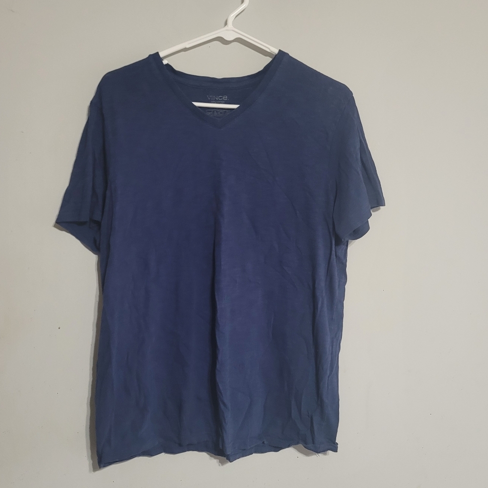 Vince Men's Deep Blue‎ Short Sleeve Tee Medium